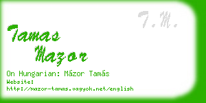 tamas mazor business card